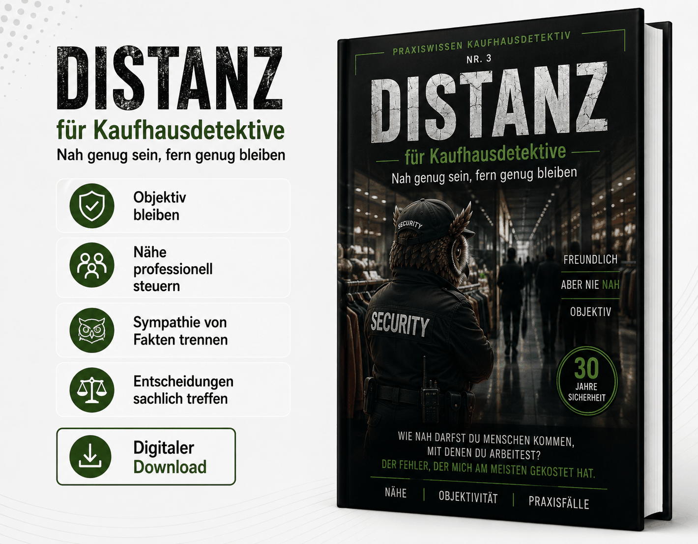 Heft Distanz für Kaufhausdetektive