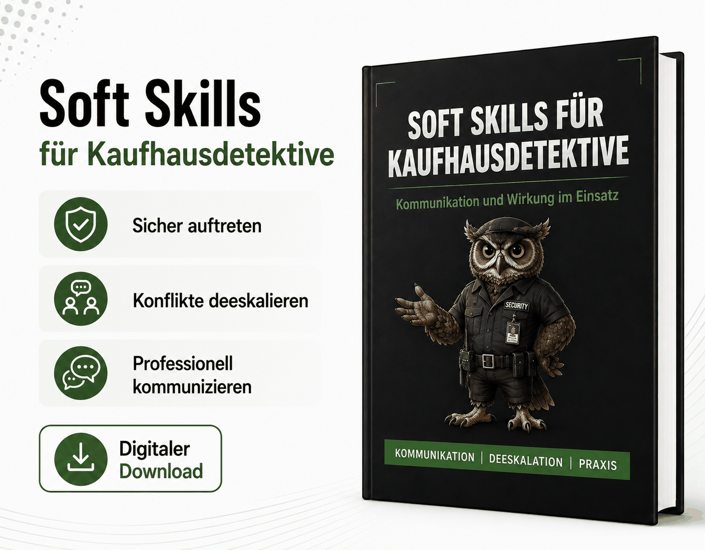 Heft Soft Skills für Kaufhausdetektive
